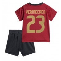 Belgium Arthur Vermeeren #23 Replica Home Minikit Euro 2024 Short Sleeve (+ pants)